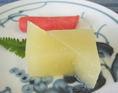 リンゴの寒天寄せ
