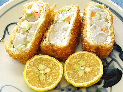 蓮根まんじゅうのあんかけ