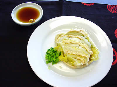 白菜の揚げサンド蒸し